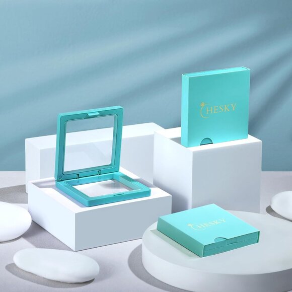 14K Gold paperclip Plated Chunky Layered Necklace | Paperclip Herringbone Chain - Picture 7 of 7